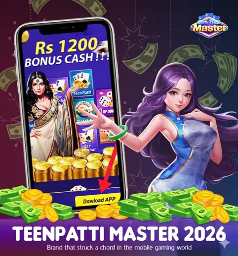 Teen Patti Master 2026 Updated Game Download, refer and earn, ₹1200 Bonus Cash and all teen patti, Rummy, slots apk.